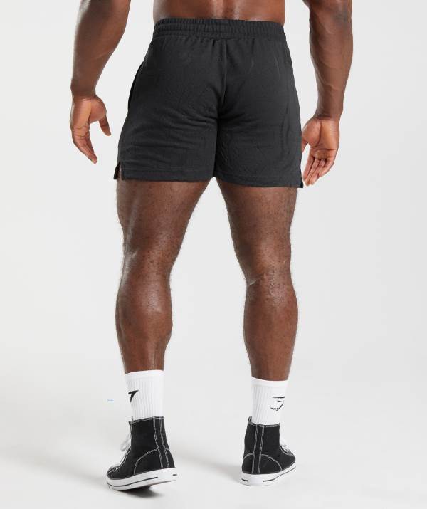 Panske Šortky Gymshark Power 5" Čierne | RU3285097